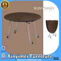 New Design Modern Tempered Metal End Tables With Wheels